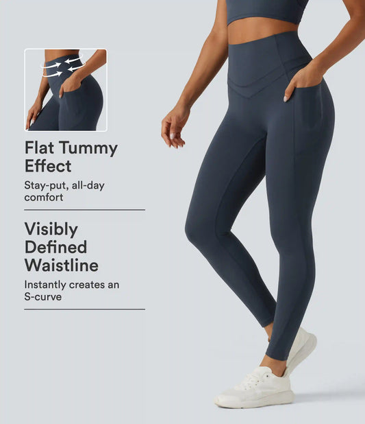 Halara UltraSculpt™ High Waisted Tummy Control Shaping Yoga Leggings with Pockets