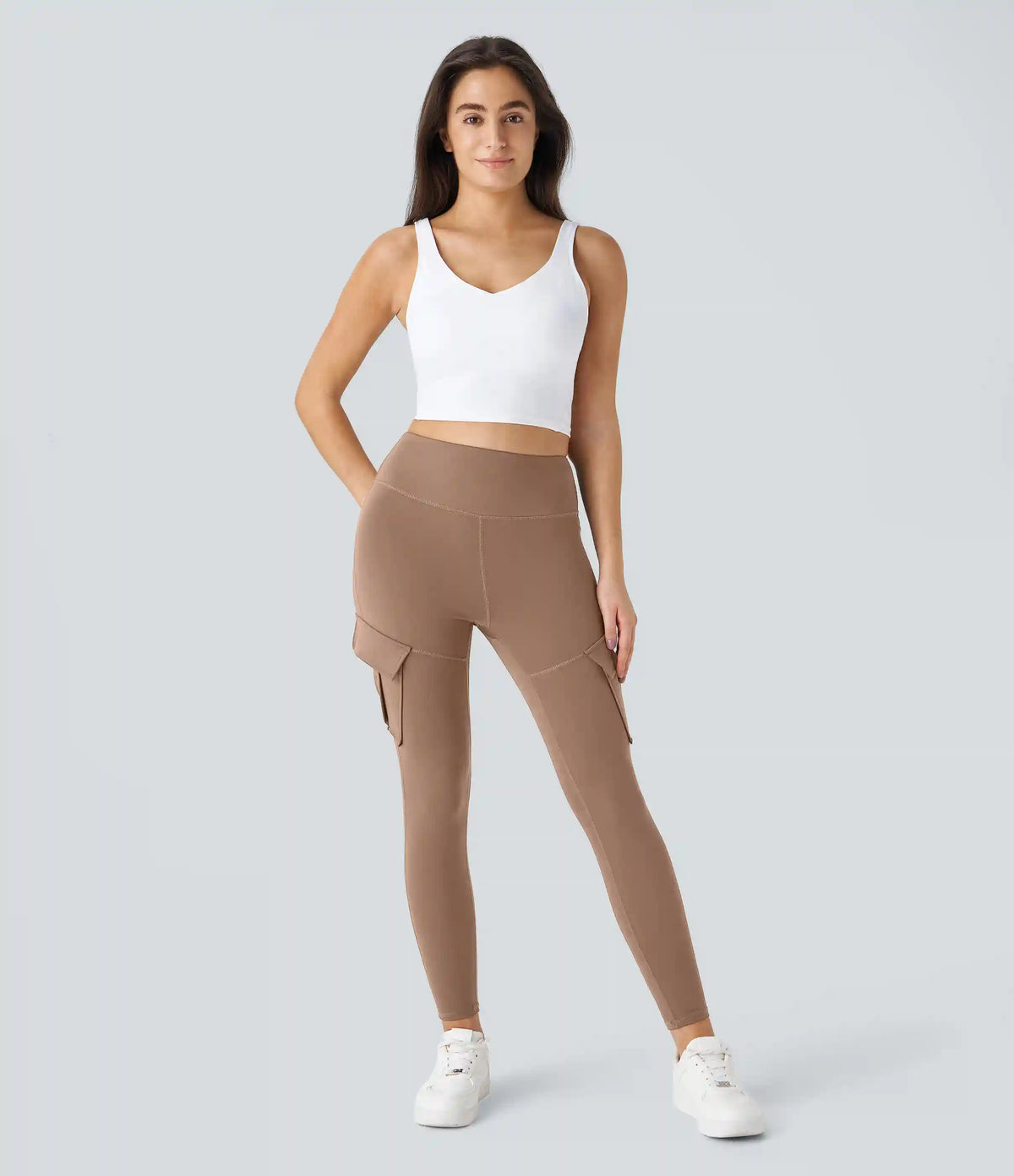 DayStretch High Waisted Cargo Pocket Skinny Yoga Leggings
