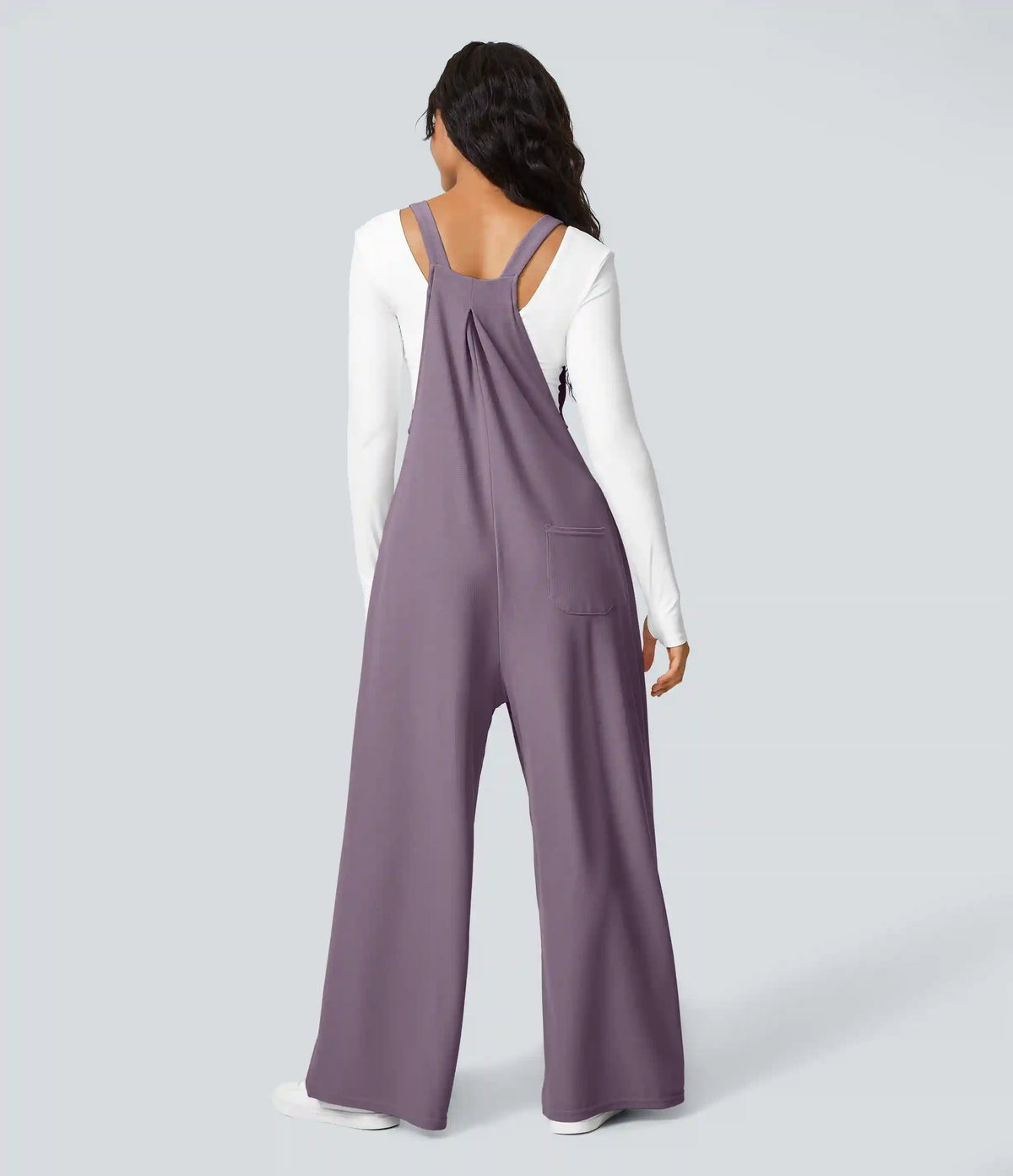 Pockets Waffle Casual Overalls