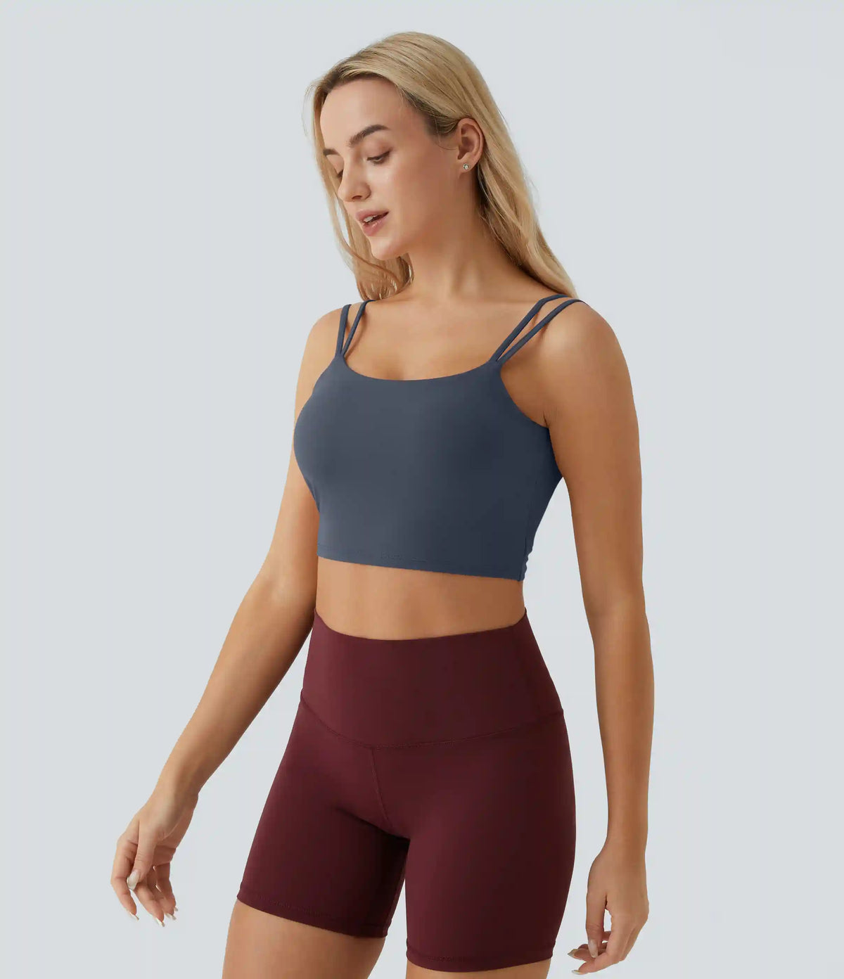Double Straps Cropped Yoga Tank Top