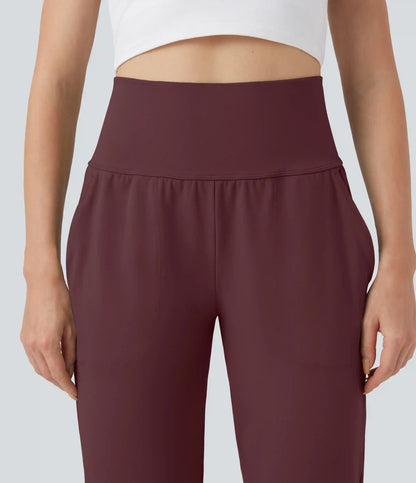 DayStretch Mid Rise Tummy Control Running Joggers with Pockets