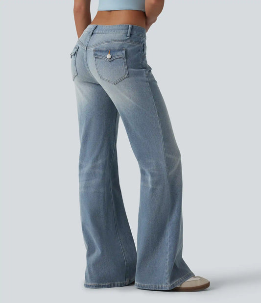 Halara Flex™ Low Rise Flare Casual Jeans with Pockets