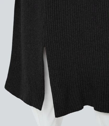 Hooded Long Sleeve Pocket Longline Casual Cardigan
