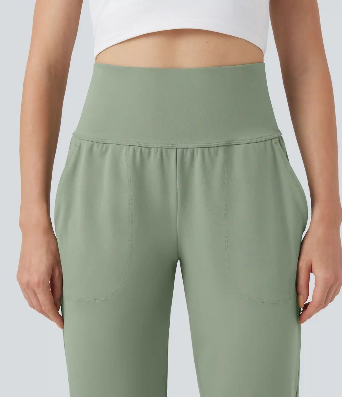 DayStretch Mid Rise Tummy Control Running Joggers with Pockets