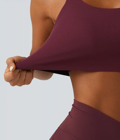 SoftlyZero™ Airy Scoop Neck Built-in Bra InstantCool Cropped Yoga Tank Top
