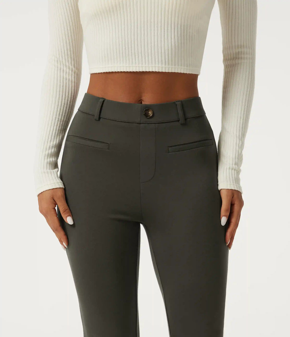 Halara Flex™ Mid Rise Tapered Work Pants with Pockets
