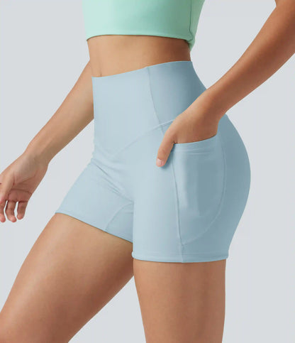 Halara UltraSculpt™ High Waisted Tummy Control Shaping Training Biker Shorts 3'' with Pockets