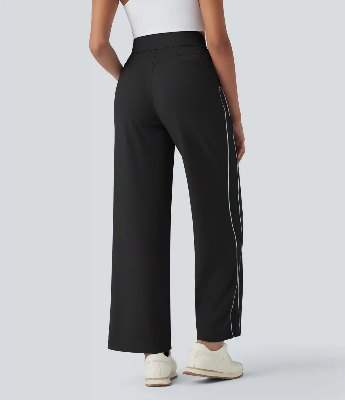 High Waisted Straight Leg Quick Dry Training Pants with Pockets-UPF40+