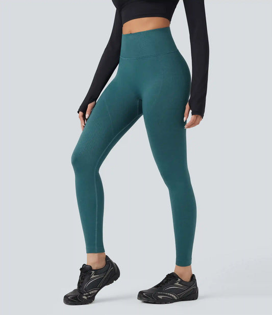 OneForm Seamless Flow High Waisted Tummy Control Butt Lifting Yoga 7/8 Leggings