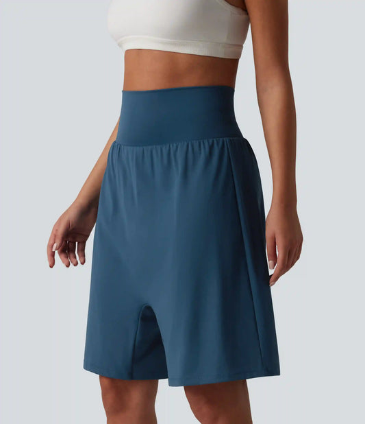 SoftlyZero™ Airy High Waisted 2-in-1 InstantCool Yoga Harem Shorts with Pocket