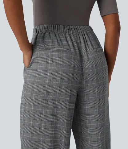 Halara Flex™ High Waisted Bootcut Houndstooth Work Pants with Pockets