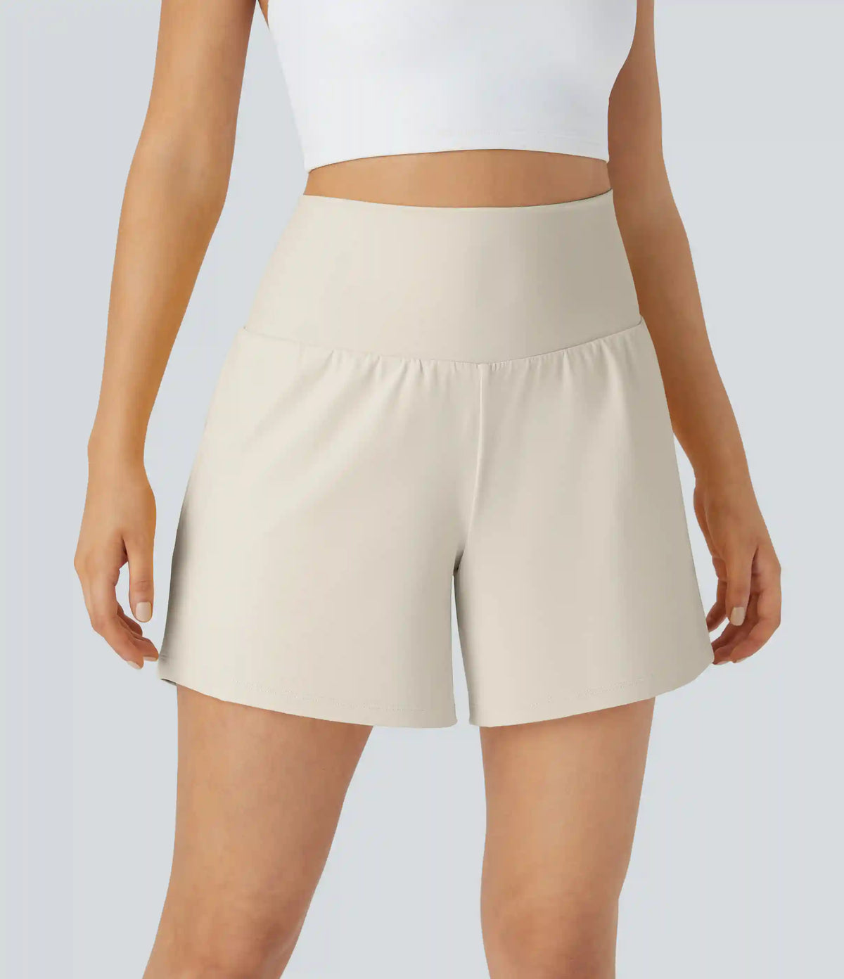 SoftlyZero™ Airy Super High Waisted 2-in-1 InstantCool Yoga Shorts 5'' with Pockets-Longer Length