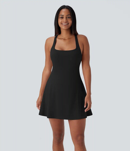 SoftlyZero™ 2-in-1 Pocket Mini Yoga Active Dress-Easy Peezy Edition
