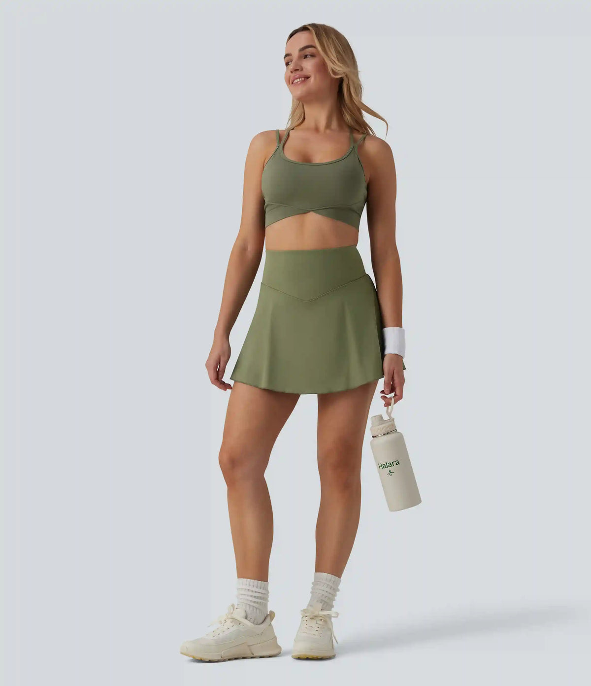 Softlyzero™ Airy High Waisted Tummy Control 2-in-1 InstantCool Mini Tennis Skirt with Pockets