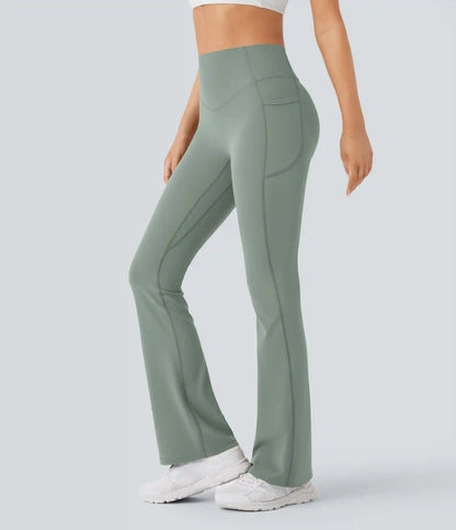 Halara UltraSculpt™ High Waisted Scrunch Butt Lifting Tummy Control Pocket Shaping Yoga Bootcut Leggings