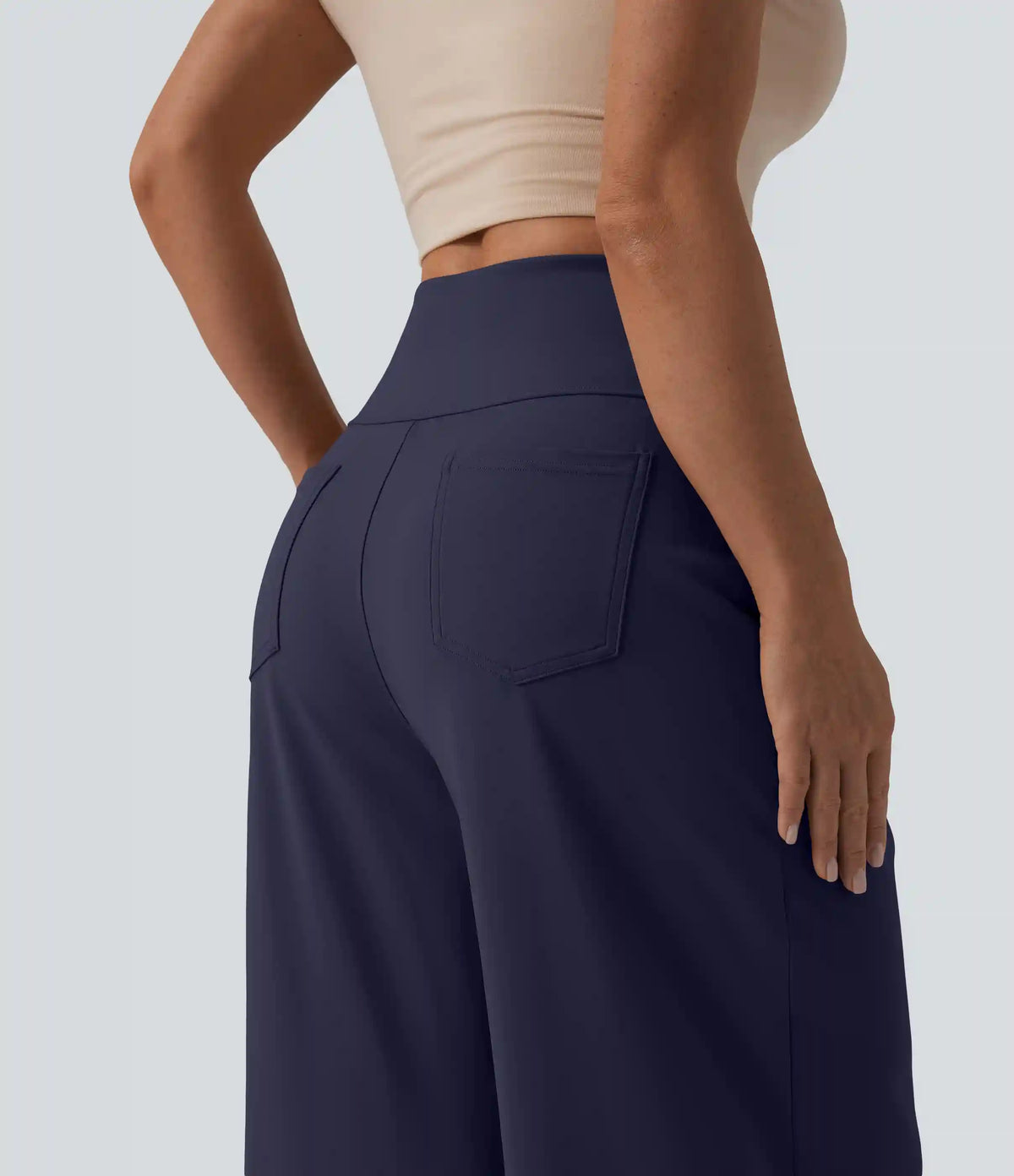 SoftlyZero™ Airy High Waisted Tummy Control Wide Leg Baggy InstantCool Casual Pants with Pockets