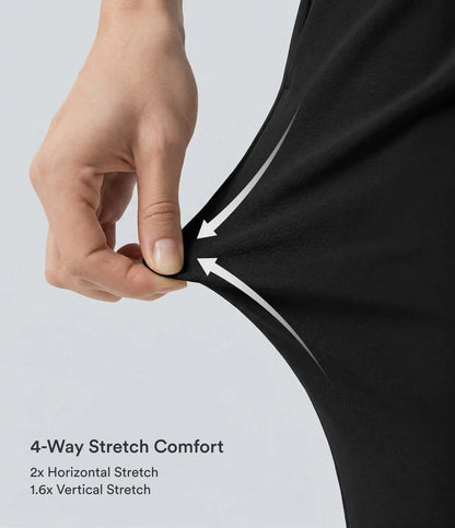 Halara Flex™ DayStretch Asymmetric Mid Rise Barrel Leg Work Pants with Pockets