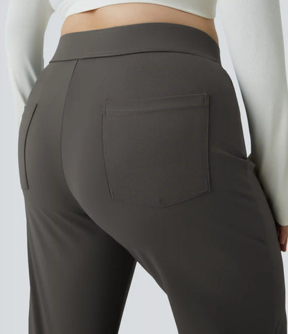 DayStretch High Waisted Pockets Straight Leg Casual Plus Size Pants