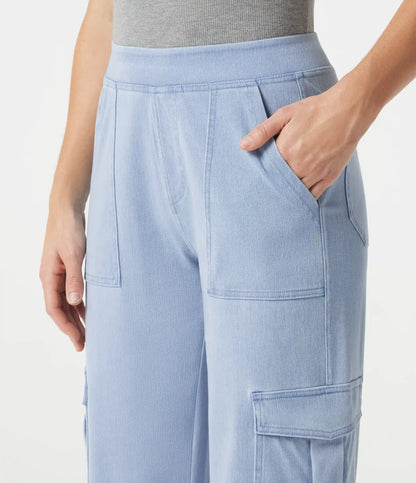 Halara Flex™ Denim Mid Rise Casual Cargo Joggers with Pockets