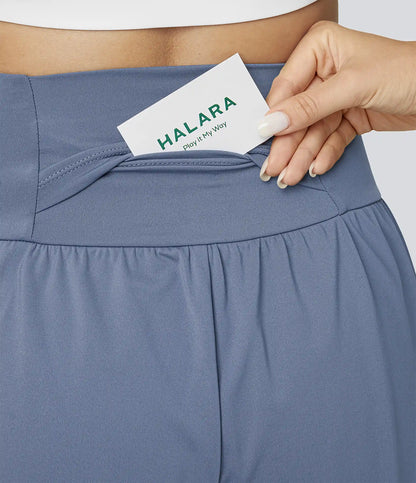 SoftlyZero™ Airy Super High Waisted 2-in-1 InstantCool Yoga Shorts 5'' with Pockets-Longer Length