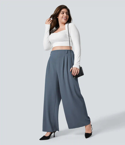 Halara Flex™ High Waisted Pocket Wide Leg Waffle Work Plus Size Pants