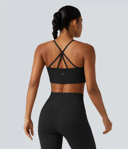 SoftlyZero™ Airy Scoop Neck Built-in Bra InstantCool Cropped Yoga Tank Top
