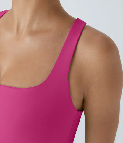 SoftlyZero™ Airy Square Neck Backless Crisscross Cropped InstantCool Yoga Tank Top