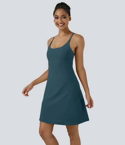 SoftlyZero™ Airy Cut Out 2-in-1 Pocket InstantCool Longer Active Dress