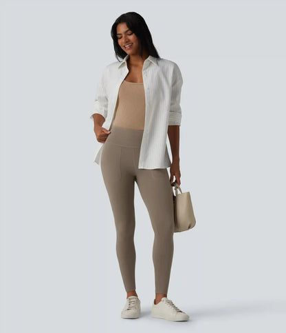 Halara UltraSculpt™ High Waisted Tummy Control Casual 7/8 Leggings with Pockets