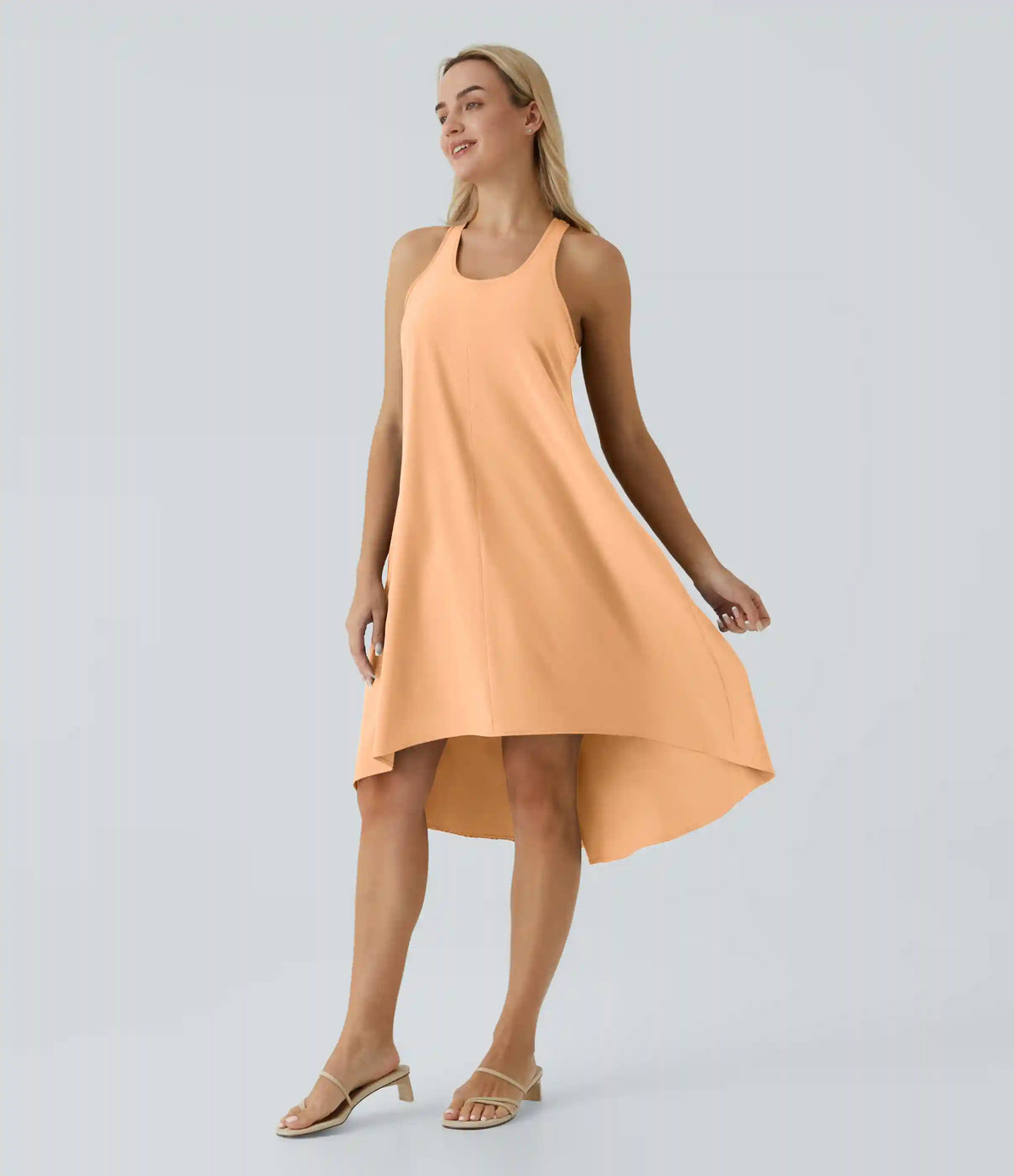 Breezeful™ RacerPocket High Low Flowy Midi Quick Dry Casual Dress