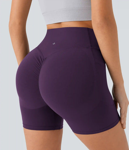 Halara UltraSculpt™ High Waisted Scrunch Butt Lifting Tummy Control Pocket Shaping Workout Biker Shorts 5''