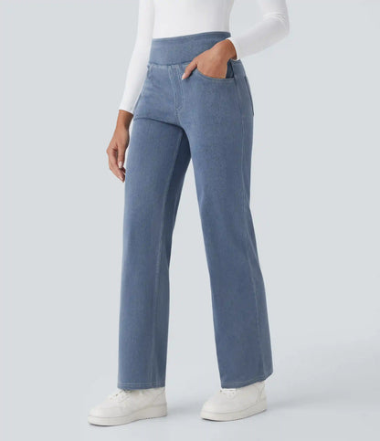 Halara Flex™ High Waisted Pockets Straight Leg Work Jeans