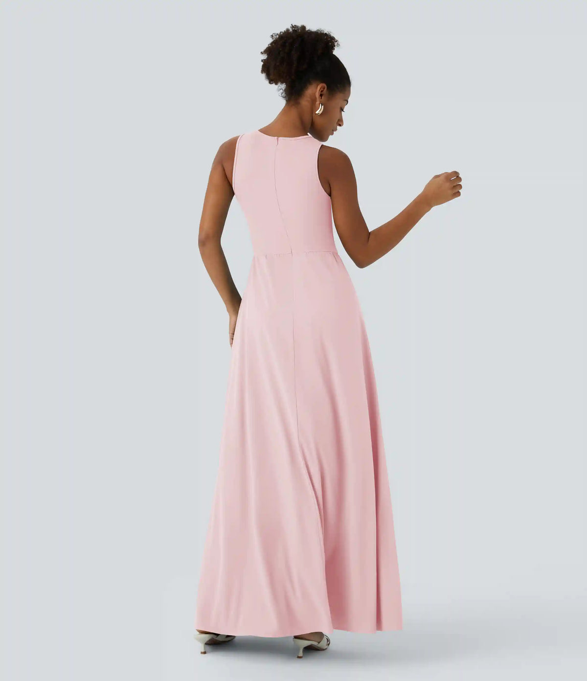 Breezeful™ Zipper Sleeveless Pocket Contrast Quick Dry Jumpsuit