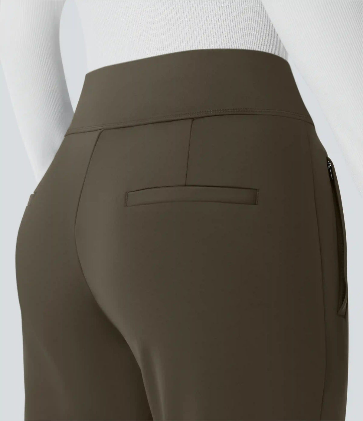 Halara Flex™ DayStretch Mid Rise Side Zipper Pocket Work Flare Pants