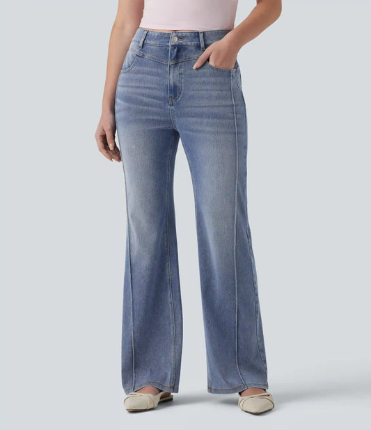 Halara Flex™ High Waisted Casual Straight Leg Jeans with Pockets