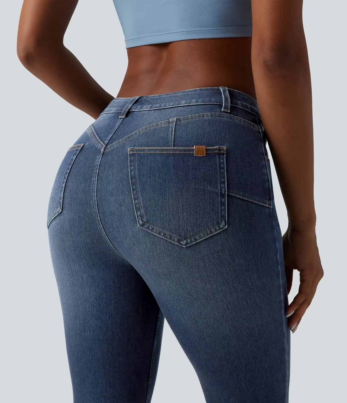 Halara Flex™ Curvy Mid Rise Skinny Casual Jeans with Pockets