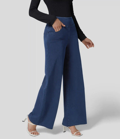 Halara Flex™ High Waisted Pockets Wide Leg Loose Work Jeans