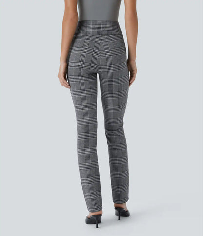 Halara Flex™ High Waisted Houndstooth Plaid Skinny Work Pants with Pockets
