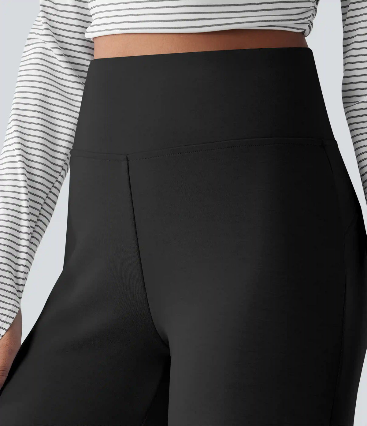 SpacerTek™ High Waisted Casual Baggy Pants with Pockets