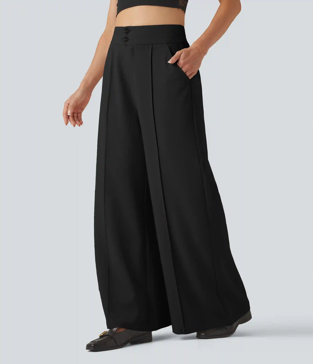 High Waisted Baggy Work Pants with Pockets