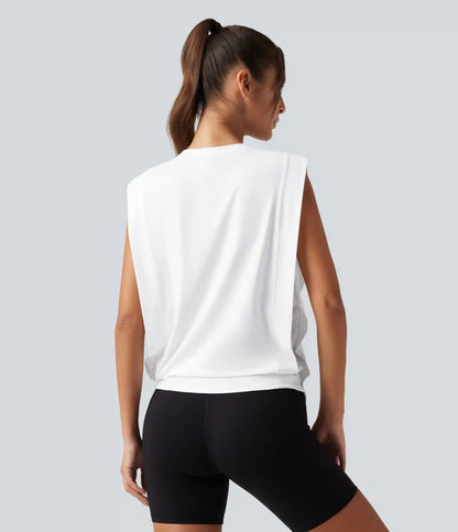 Round Neck Sleeveless InstantCool Work Sports Top-UPF50+