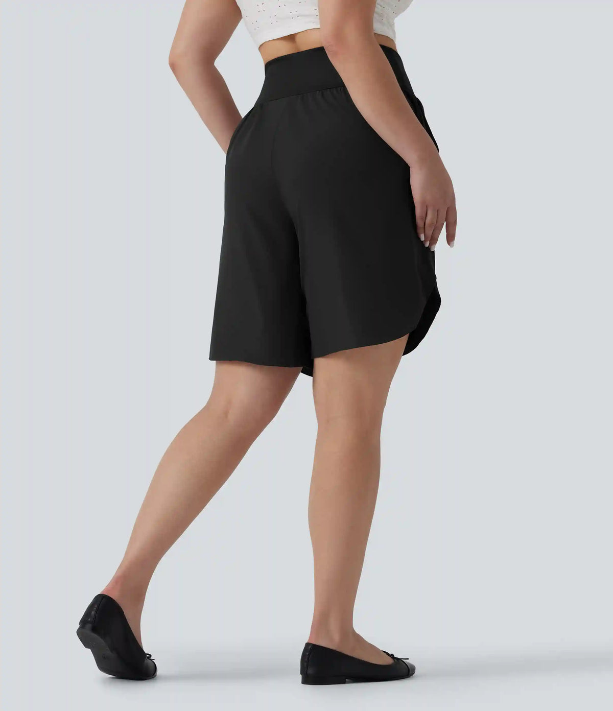 Plus Size Breezeful™ High Waisted Resort Shorts 8" with Pockets