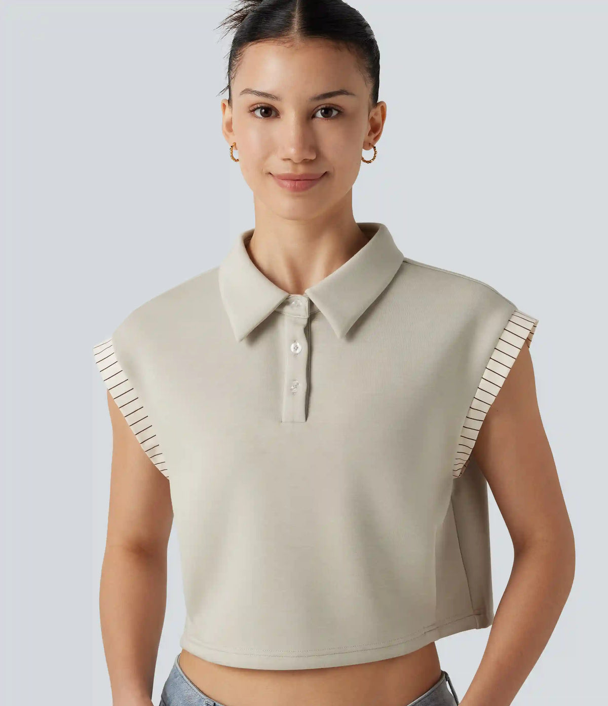 Dropped Short Sleeve Color Block Casual T-Shirt