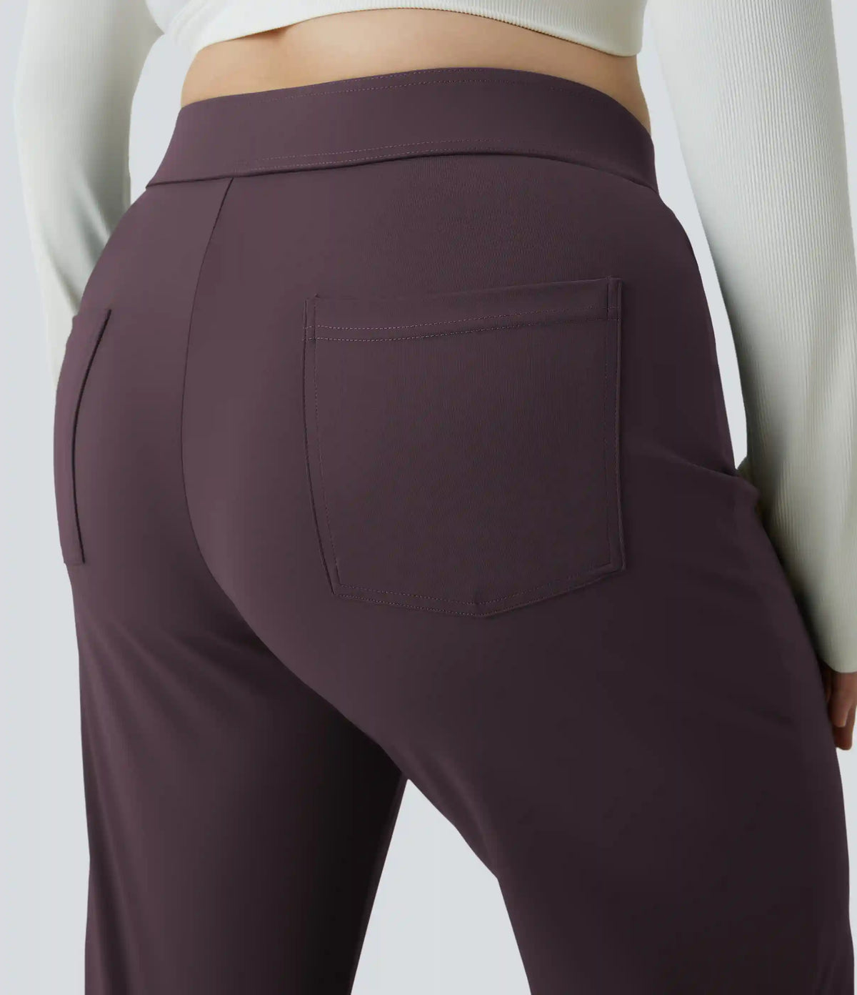 DayStretch High Waisted Pockets Straight Leg Casual Plus Size Pants