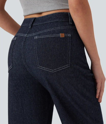 Halara Flex™ High Waisted Straight Leg Sparkle Casual Jeans with Pockets