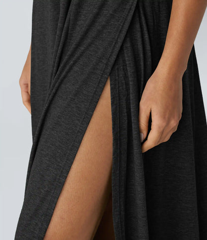 U Neck Flowy Maxi Casual Tank Dress