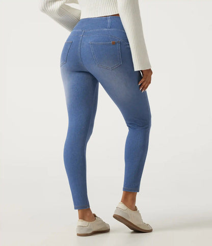 Halara Flex™ High Waisted Crossover Denim Casual Leggings with Pockets