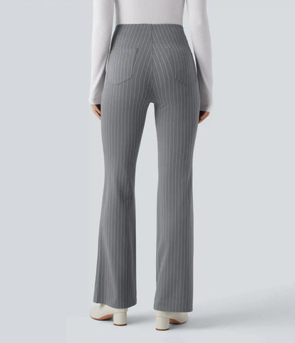 Halara Flex™ High Waisted Striped Work Flare Pants with Pockets