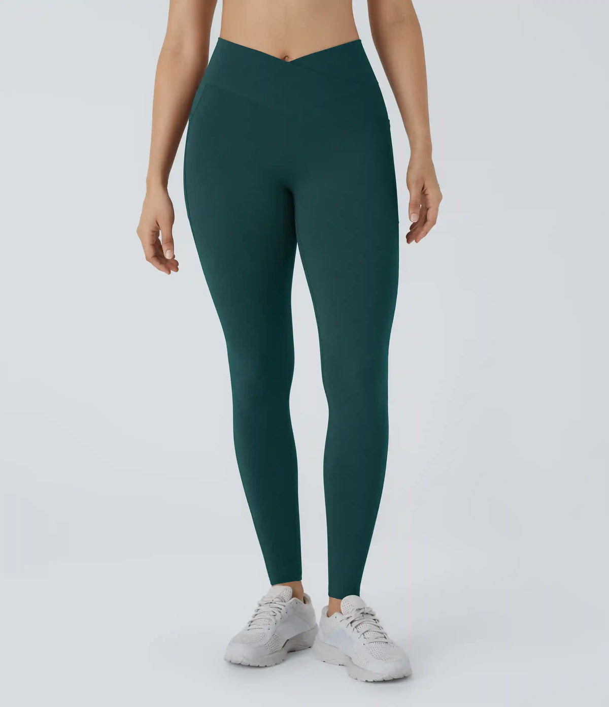 Patitoff™ 2.0 Pet Hair Resistant High Waisted Crossover Side Pocket Yoga Leggings