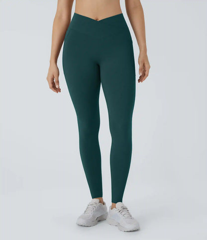 Patitoff™ 2.0 Pet Hair Resistant High Waisted Crossover Side Pocket Yoga Leggings